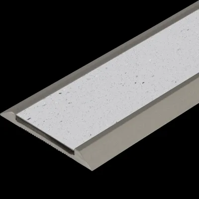 Taktile Leitlinie aus eloxiertem Aluminium mit farbiger Kunststoffeinlage